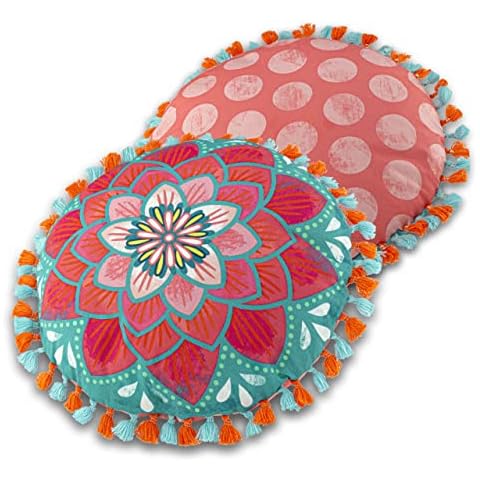 SANDINI Cojín Decorativo - Nenúfares Rojos - 35 cm Cover