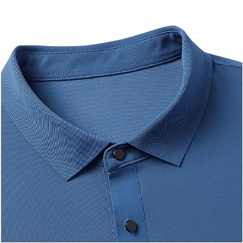 Men's Ice Silk Business Shirt Anti-Wrinkle Quick-Drying Solid Tee Short Sleeve Lightweight Casual Work Tops3