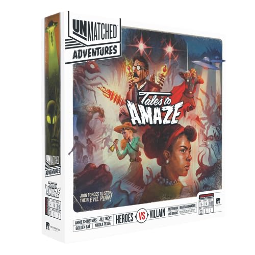 Image of Restoration Games Unmatched Adventures Tales to Amaze | Cooperative Strategy Board Game for 1 to 4 Players, Heroes and Villains with Miniatures, 40-60 Min Playtime, Ages 9+