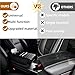 SereneSky.WQ Arm Rest Cover for Car Upgrade Memory Foam Console Cover with Cup & Phone & Tissue Box Holder,Universal Armrest Storage Box (Black)
