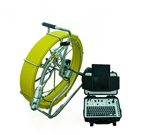 Professional Pipeline Video Inspection Camera Sewer Pipe Inspection Camera with Push Rod Wheel 60m Fiberglass Cable