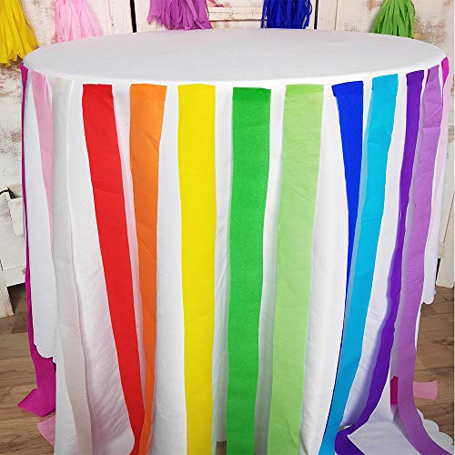 Supla 13 Rolls 355 Yard Party Streamers Backdrop Decorations Red Green Blue White Black Crepe Paper Rainbow Streamers 1.8" W X 27 Yard/Roll For Birthday Christmas #TOP7