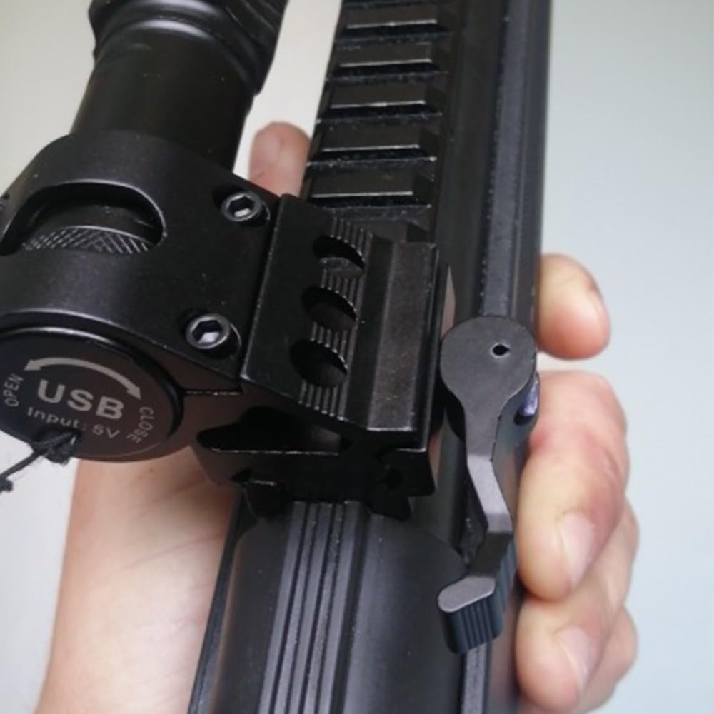 ACEXIER 25.4mm/30mm Supporto per Torcia elettrica Supporto per cannocchiale a sgancio rapido per Torcia Offset per Guida Picatinnly da 20 mm Accessori per Armi da Caccia