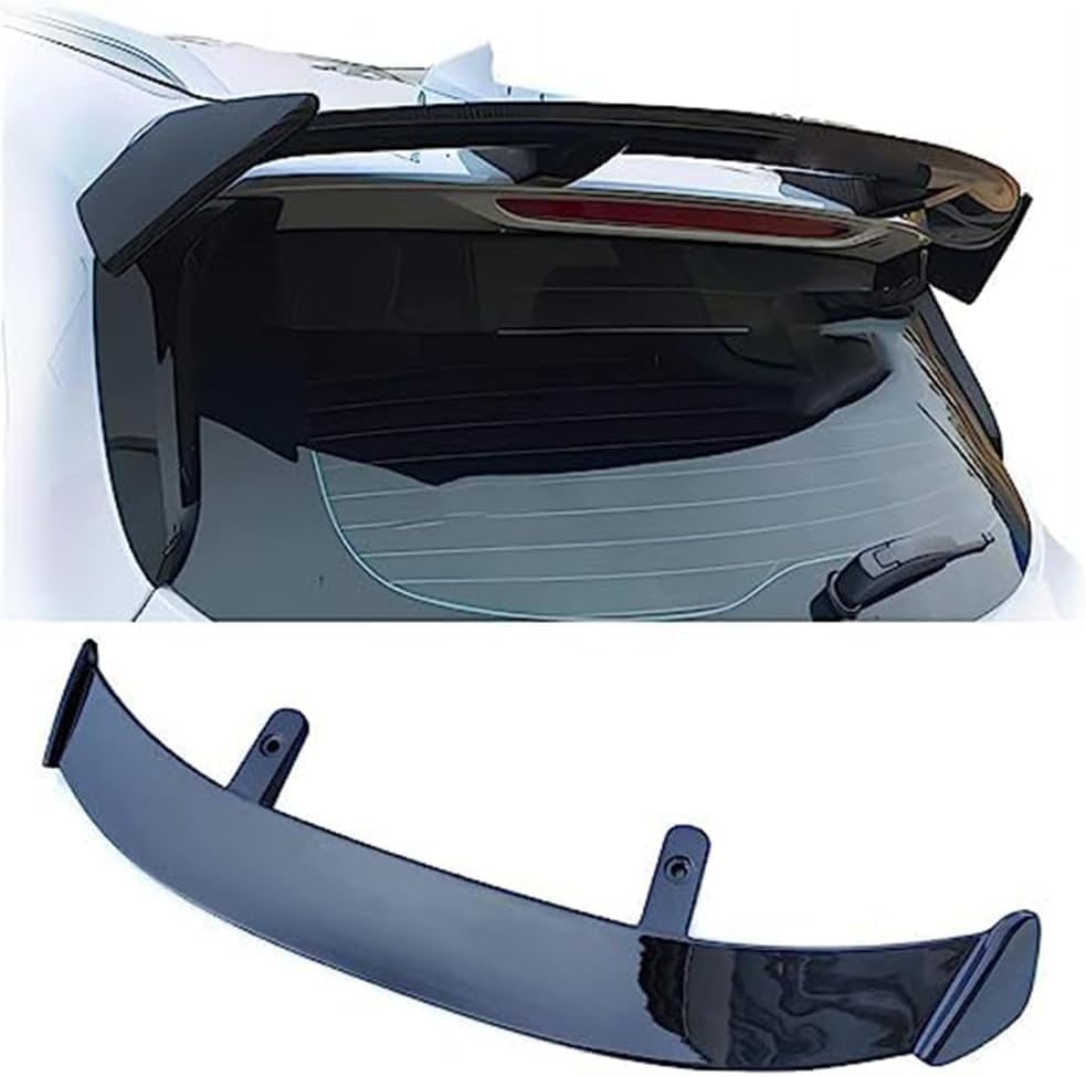 Image of AUTO Universal Rear Spoiler for Cars | ABS Racing Wing | Roof /Trunk Lid Mounted Aerodynamic Spoiler | Black Exterior Tuning Accessory for Sedan, SUV & Hatchback | Sporty Performance Style