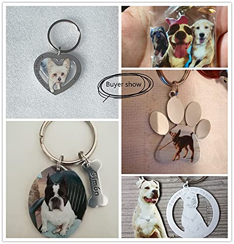 Hongtai Custom Sleutelhanger Foto Sleutelhanger Hond Foto Sleutelhanger Pet Memorial Gift voor Pet Lover Kerstcadeau (Color : BW 2) - Image 4