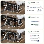 Lekereise Airline Approved Pet Carrier, Top-Expandable and Soft Sided Travel Cat Carrier for Small Cats & Dogs Up to 12lbs, 17x11x9.5 Inch, Black