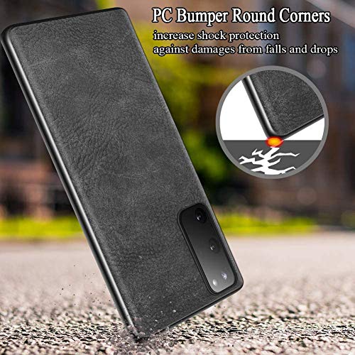 Image of Excelsior Premium PU Leather Back Cover case with 360 Degree Full Body Protection | Shockproof for Samsung Galaxy S20 FE (Black)