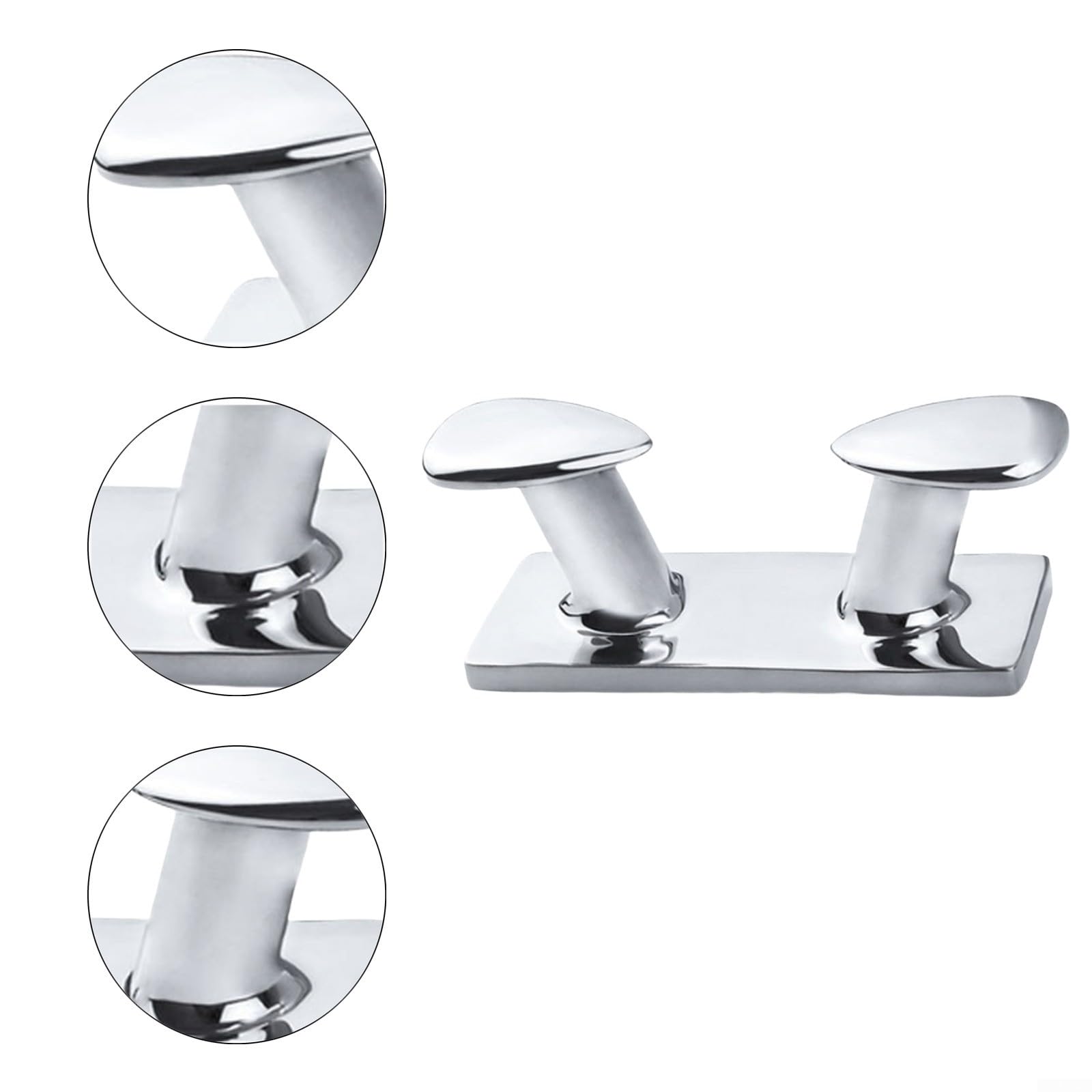 Bitta marina in acciaio inossidabile 316 da 15,2 cm per ormeggio a specchio lucidata hardware per yacht barca molo sicuro ormeggio nave finitura argento