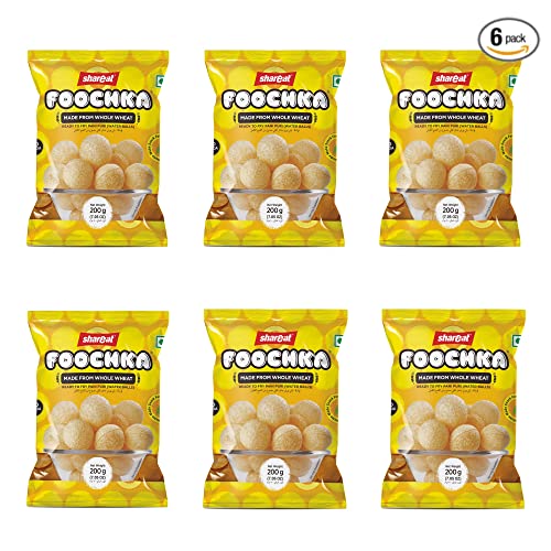 Image of shareat pani puri ready to fry pani puri /golgappa 500 puri in 6 packet hygienically made pani puri foochka (pack of 6)