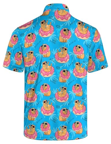 Funny Halloween Polo Shirts Halloween Golf Shirt Retro Fun Outfit Shirt for Men2