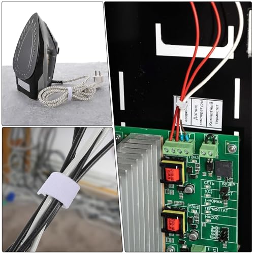 Image of Qianyu Double-Sided Hook and Loop Straps 1 /2 Inch x 66ft Adjustable Reusable Cord Straps Cable Ties Self-Gripping Bundling Strap Multi-Purpose Wrap Fasteners for Home Office Wire Bundling