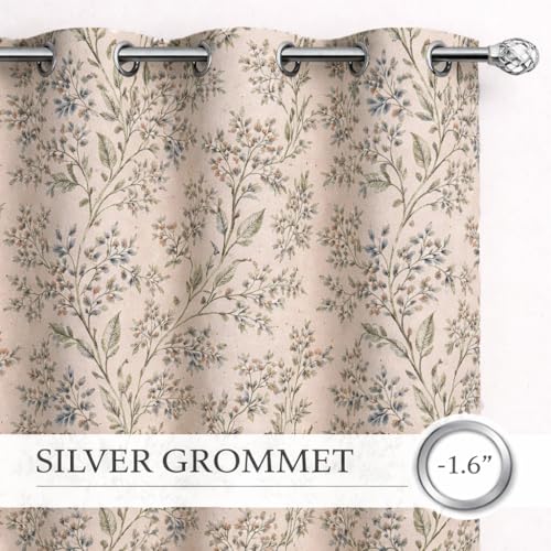 Image of STITCHNEST 'Florea Series' Premium Satin Room Darkening Curtains 7 Feet Long Set of 1 | Door Curtain 7 x 4 Feet | Blocks 70-80% Light | Ideal for Bedroom, Living Room & Home Decor