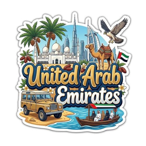 Image of United Arab Emirates Fridge Magnet | Premium Engineered Wood & Precision Lasercut Design | Travel Souvenir for Home Kitchen Locker Decor & Gifting | Multicolor