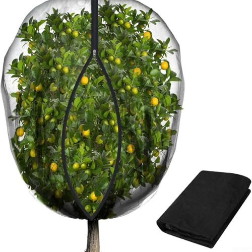 Startbuymore Filet pour arbres fruitiers – avec fermeture éclair et cordon de serrage en maille ultra fine, protection contre les insectes et les plantes pour tomates, cigales (1,8 x 1,8 m)