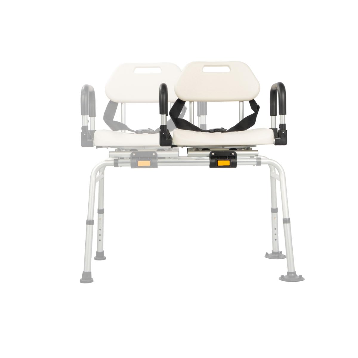 Sedile Trasferimento Vasca Girevole a 360° in Alluminio — struttura scorrevole antiscivolo, supporto per disabili e anziani, ausilio per mobilità, telaio anticorrosione