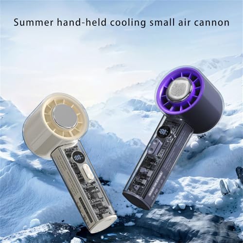 Ventilador de mano contra los sofocos de calor con base estable de oficina 6