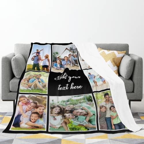 Miniatura 2 de Manta personalizada con imagen, manta personalizada para adultos, manta de forro polar suave adecuada para Halloween, Navidad, cumpleaños, regalos