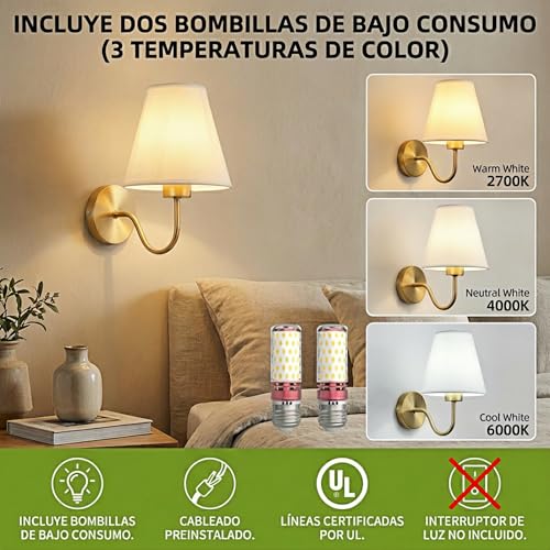 Lámparas arbotantes para recámaras 5 Imagen adicional