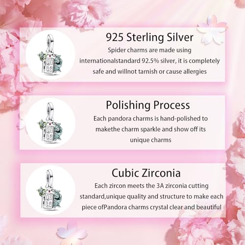 925 Sterling Silver Charms and Hairy Monster Charm, Big Eyed Monster Charms, Women for DIY Charms and Personalized Gifts for Make Great Charms Gifts for Ladies2