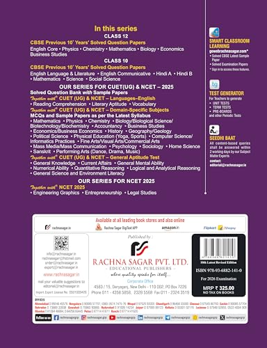 Image of Together with CBSE Class 12 Economics Previous 10 Year's Solved Question Papers 2014 - 2025 for 2026 Exam (Chapterwise & Topicwise)