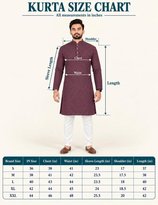 Image of Men's Lakhnawi Chikankari Kurta Set Cotton Ethnic Kurta Pajama for Men Wedding Festive Designer Indian Outfit Stylish Embroidered Kurta Set