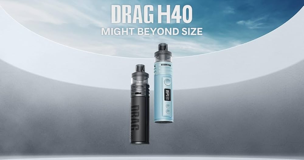 Voopoo Drag H40 Kit: Compact Design, 40W Output, GENE.TT Chip, PnP Pod Tank,  Portable Vaping Solution for Versatile Performance 2mL Voopoo E Cigarettes  Vape Kit (Sky Blue) No Nicotine: Amazon.co.uk: Electronics &