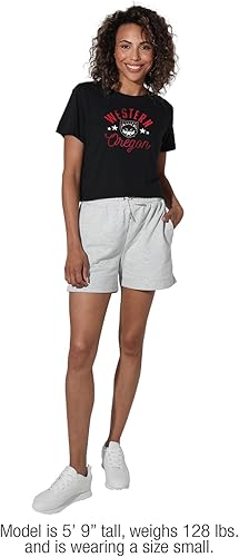 Miniatura 2 de Colección oficial de camisetas con diseño de mascota desgastada para mujer, color negro