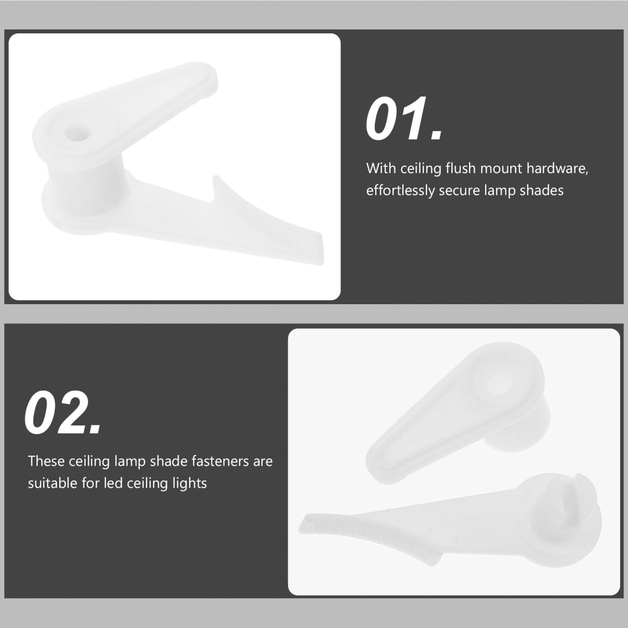 OSALADI Ceiling Lamp Clips Lamp Shade Fastener Hardware Fixed Buckle Light Mounts for Led Ceiling Lights Flush Mount Installation Lighting Accessories 6 Pack