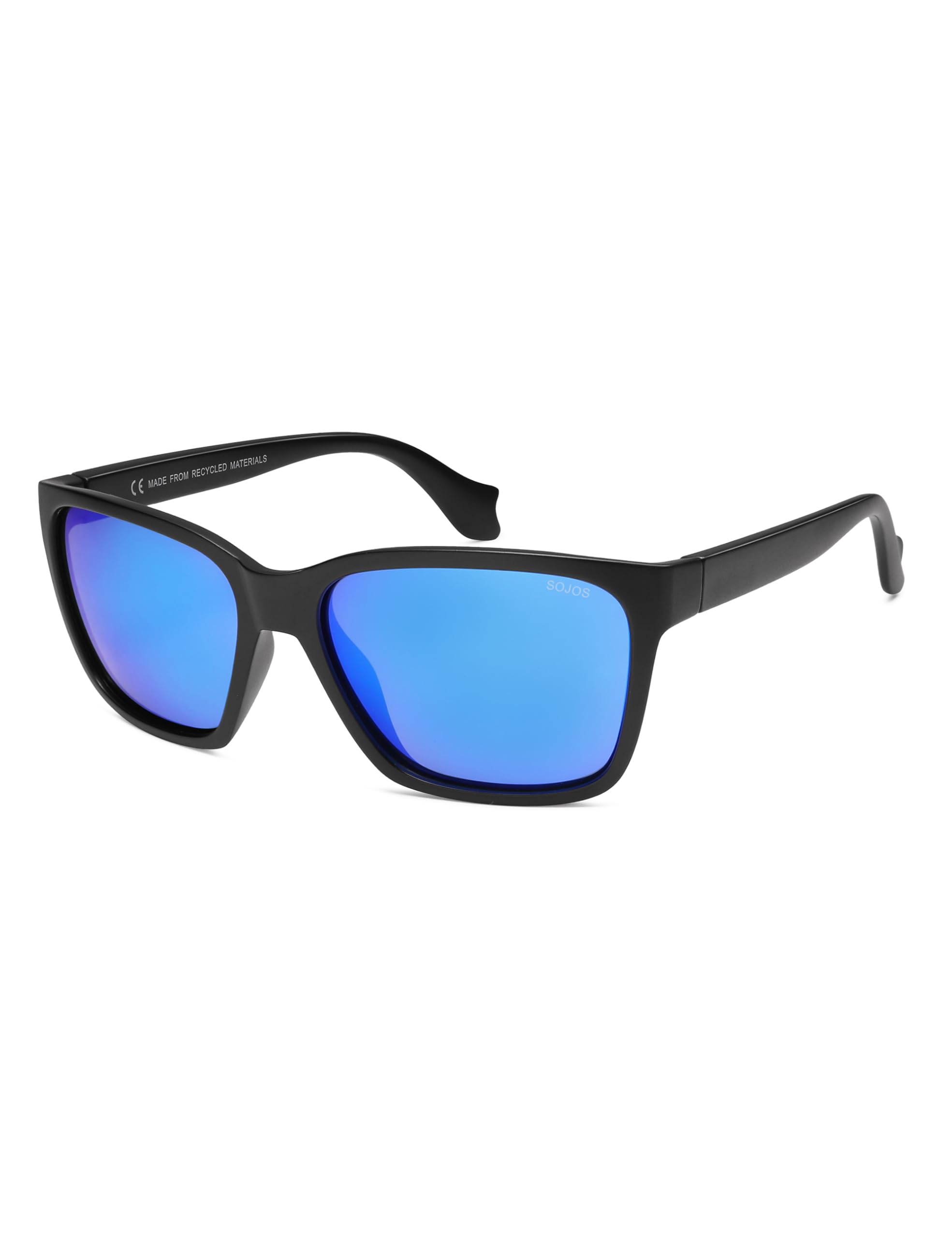 SOJOS Polarisiert Sonnenbrille Herren Damen Groß Retro Vintage Eckig UV400 Schutz Moderne Sonnenbrillen SJ2509