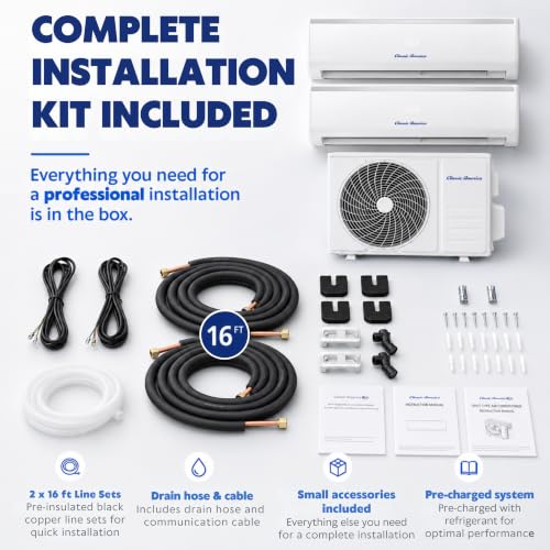 Image of Classic America Duet Series 18000 BTU 9K+9K BTU Multi Split AC /Heat Pump