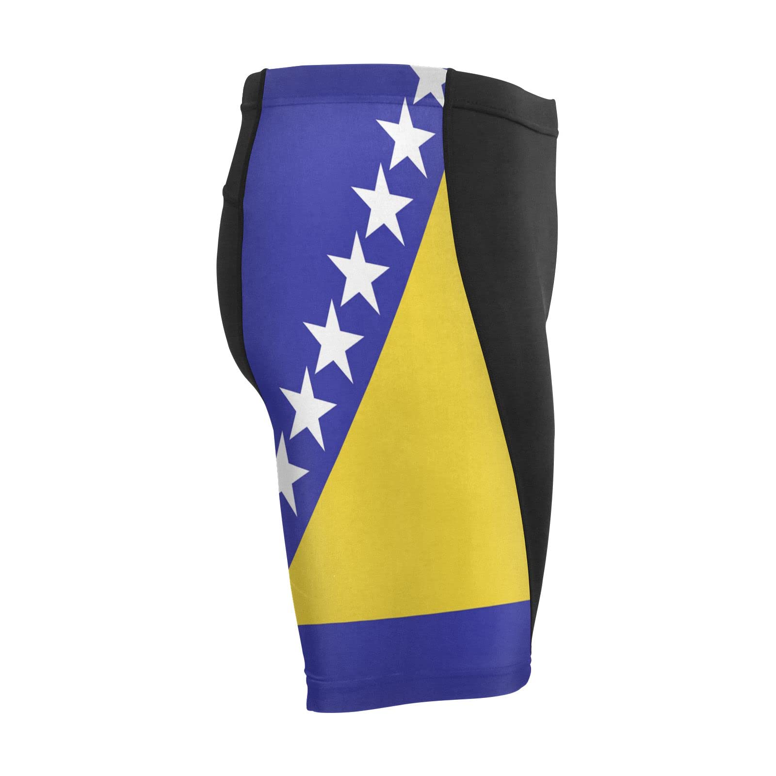 Bosnia and Herzegovina Flag Men's Bike Shorts Padded Cycling Bicycle Biking Shorts Tight Multicolor