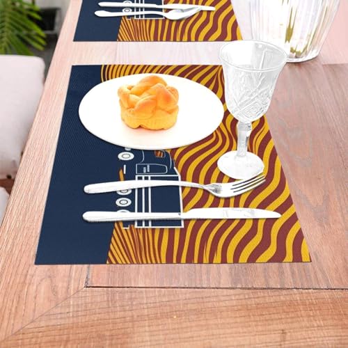 Sets de table de cuisine lavables antidérapants résistants chaleur