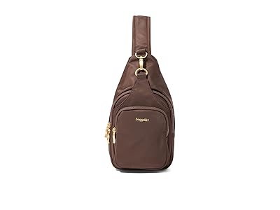Baggallini Central Park Sling Backpack Bags Ganache Twill, Nylon