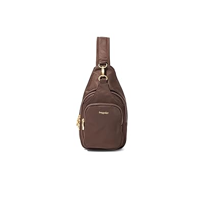 Baggallini Central Park Sling Backpack Bags Ganache Twill, Nylon