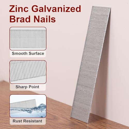 image for DEWBIN 18 Gauge Brad Nails, 6000 Counts 1-1/4-inch 18 GA Brad Nails, G