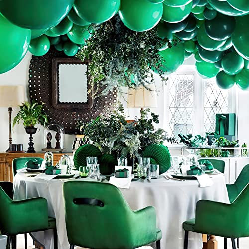 Image of PartyWoo Pearl Emerald Balloons 50pcs Hunter Forest Green Color 12 Inch