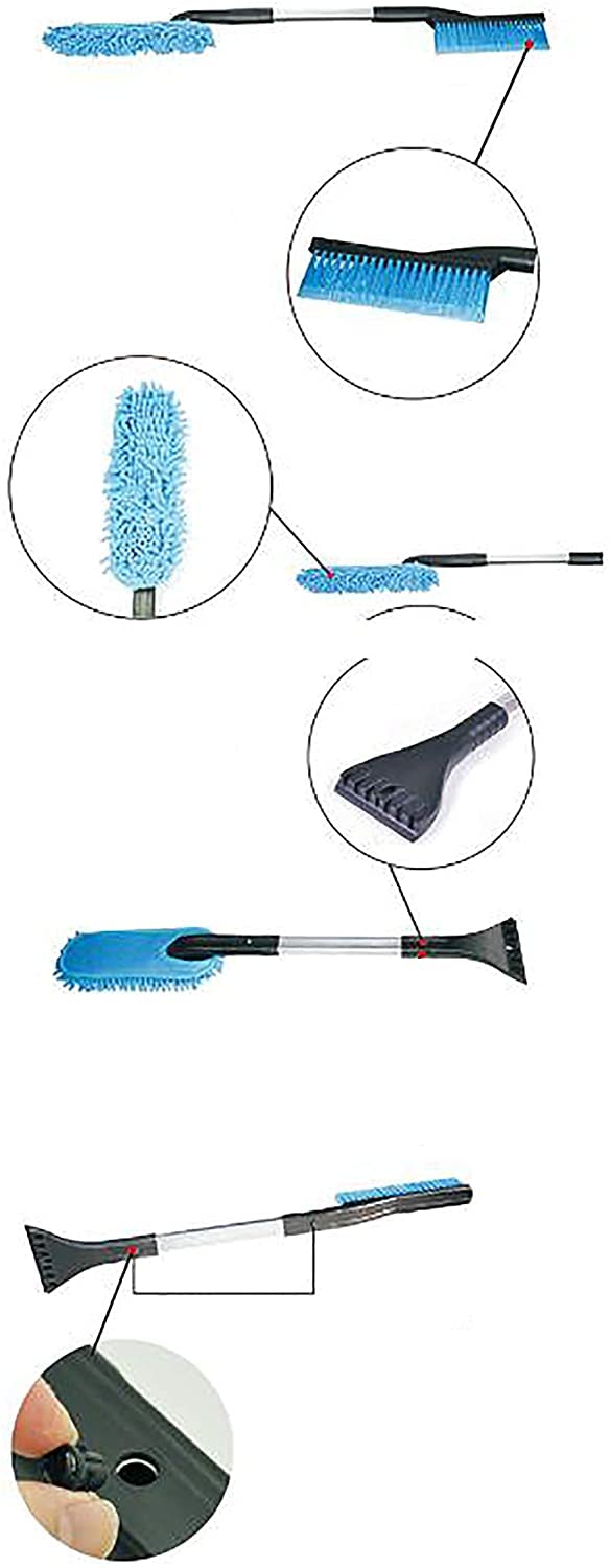 XMING Cepillo de Nieve automático Multifuncional Limpiado Snow Hielo Coche Automóvil Snow Pala Tres en una combinación de desmontaje