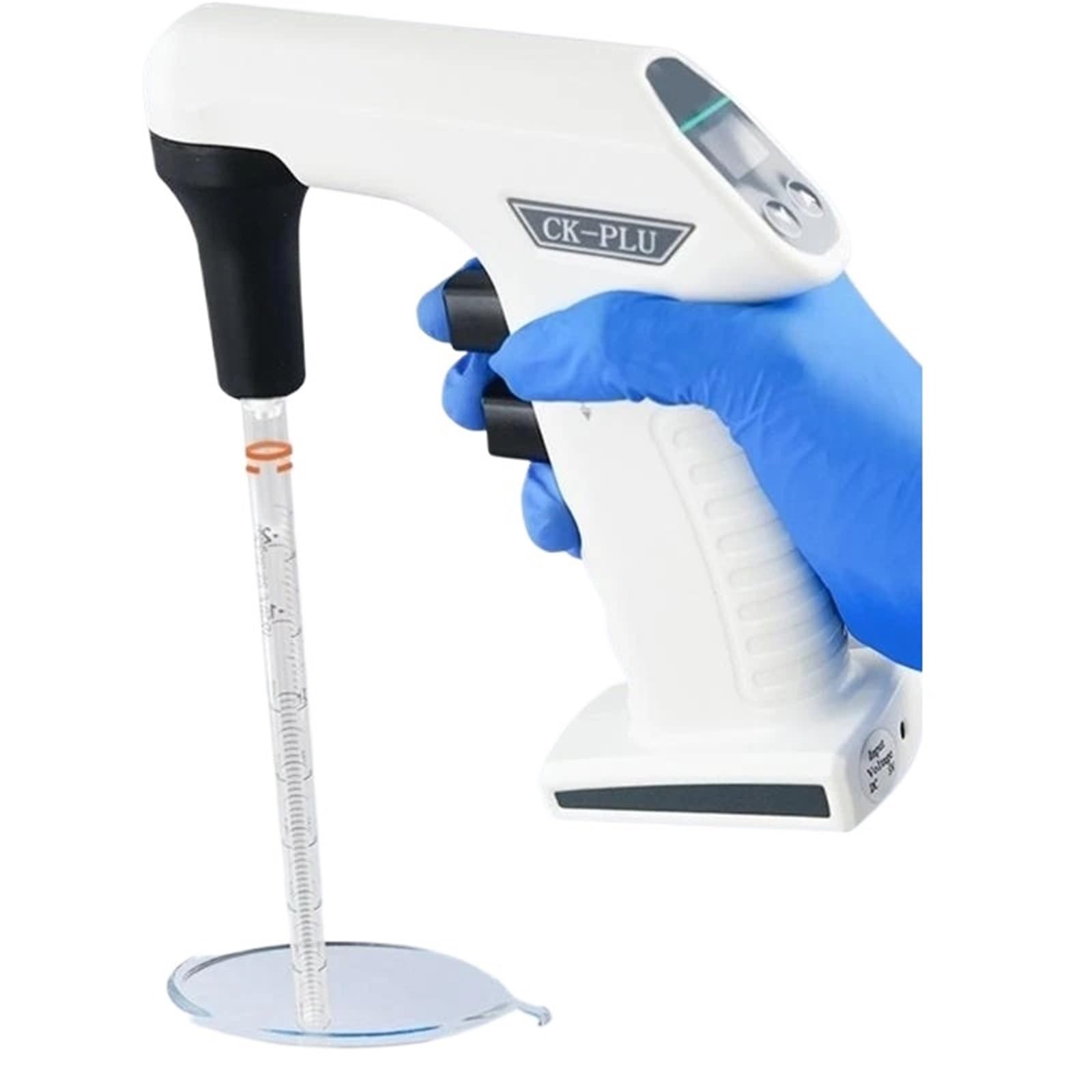 Pipette, Elektrischer Sauger, automatischer Flüssigkeitssauger mit hoher Kapazität, eingebauter Filterfolie und LCD-Display