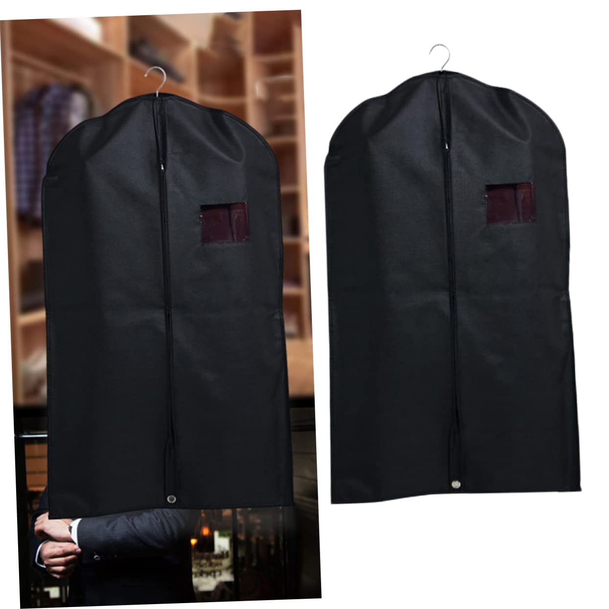 Mipcase 5piezas Guardapolvo para Ropa Prueba de Agua Bolsas para Colgar Trajes Protección contra Polvo Fundas Lavables para Guardar Vestidos de Viaje Trajes y Abrigos