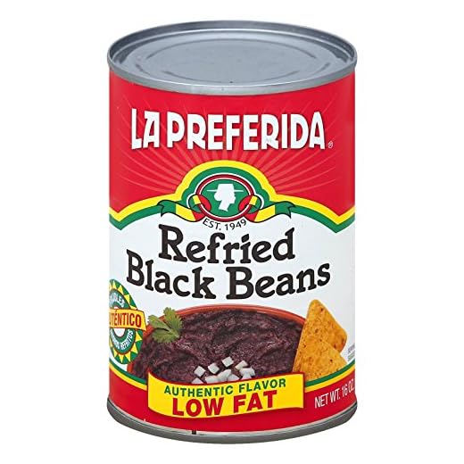 La Preferida Refried Black Beans Low Fat, 16-Ounce ( Pack of 12)