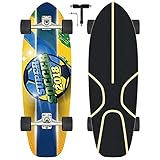  VOMI Surf Skate Street Surfing Skateboard Carving Skate Surfskate, Cruiser Board Complet, Roulements à Billes ABEC-11, érable Decks, pour Pumpping Zelfrijdend,B