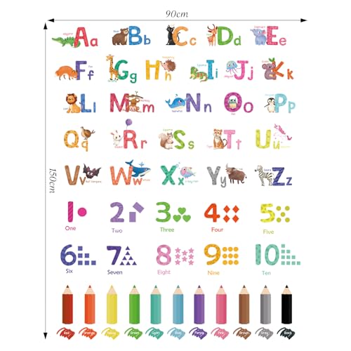 Vinilo adhesivo educativo alfabeto y números SHUCHING miniatura 5