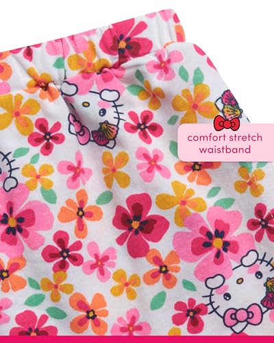 Image of Hello Kitty Girls Skort Set - 2 Piece Graphic Crewneck Top and Short Skort Cute Outfit Set (Sizes: 2T-12)
