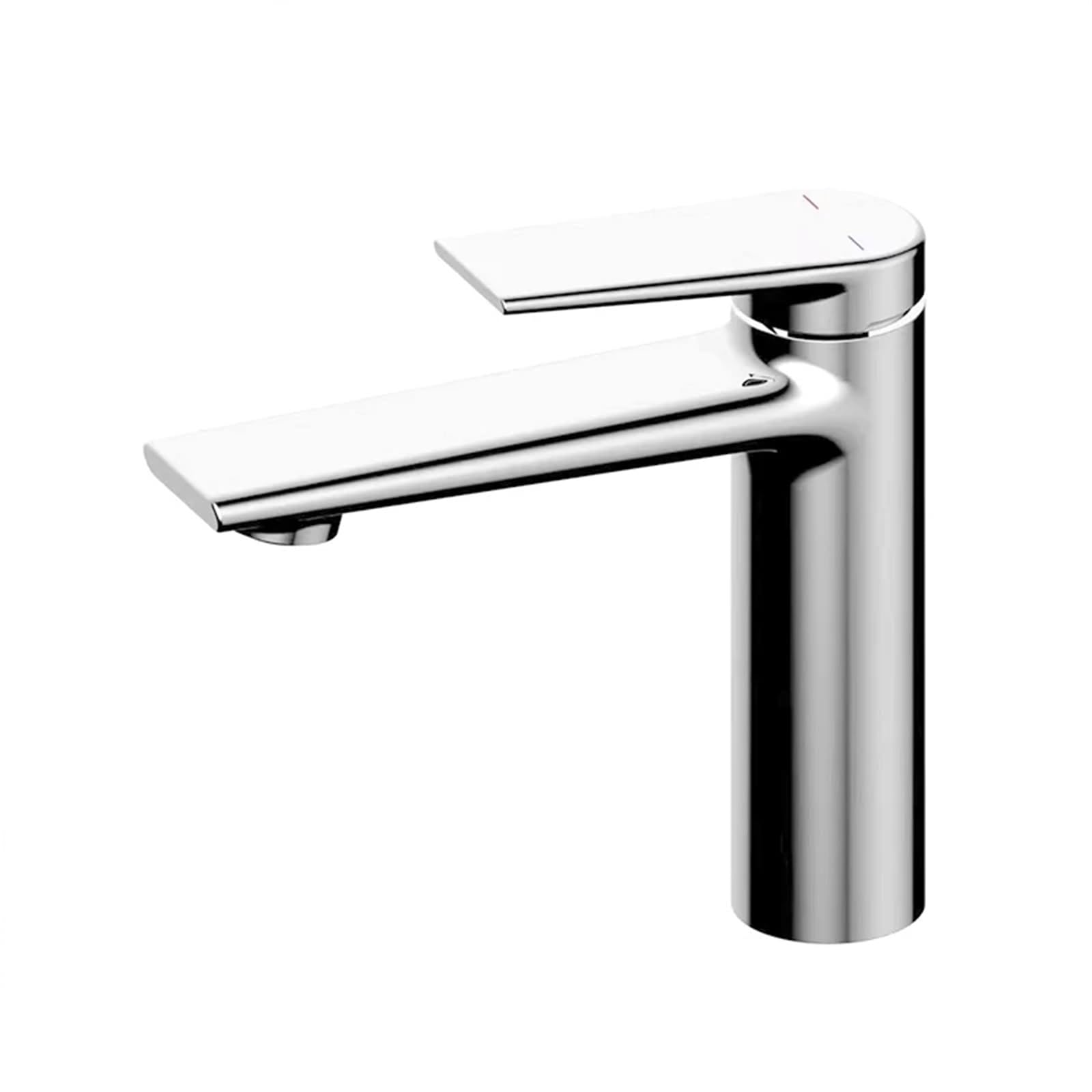 Lyvqzpwlr Chrome Faucet Bathroom Basin Pillar Taps, Brass Bathroom Faucet Multicolor Hot Cold Water Basin Mixer(Chrome Faucet)