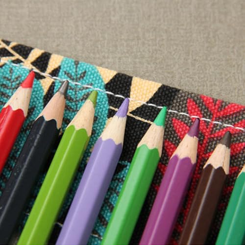 Image of STOBOK 72 Slots Pencil Wrap Pencil Rolls Pencil Organizer Pencil Storage Wrap Pencil Case Roll up Pencil Bag Holder Motivation to Organize Pencils Pen Wrap Pencil Wrap Case High Capacity Packing Box