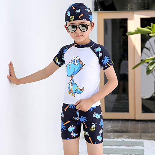 Maiô infantil 3 peças, Romacci Traje de banho para menino Traje de banho de 3 peças Idade 2-12 Bebê
