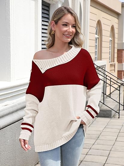 Image of Sweater for Women Winter Turtleneck Long Sleeve Pullover Tops Casual Oversized Knitted Sweaters
