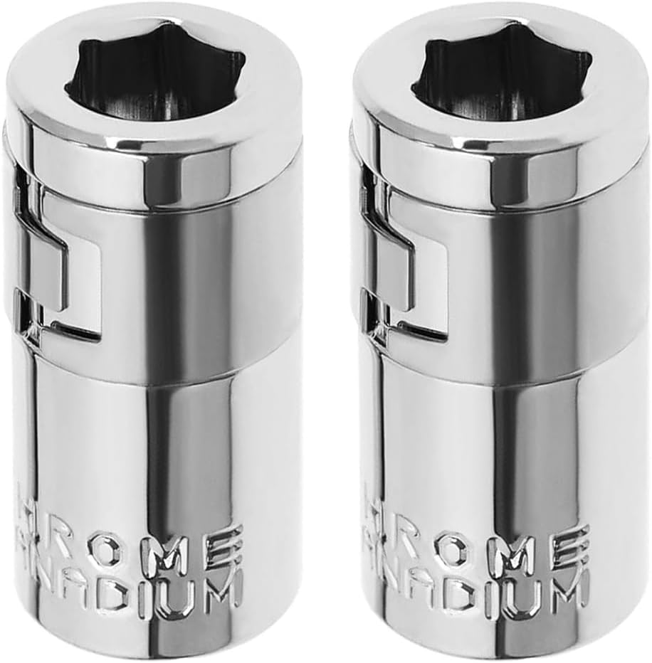 2Pcs 1/4" Square Hole to 1/4" Hex Socket Bits Converter Screwdriver Bit