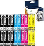 Fonctionne bien avec votre imprimante: OGOUGUAN 502XL cartouches d'encre peuvent être facilement reconnues par votre imprimante Epson, vous permettent de profiter d'un texte clair et d'images brillantes, vous permettent de suivre vos niveaux d'encre