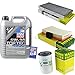 Produktbild QR-PARTS 69372243 Filter Set Inspektionspaket 5 Liter Liqui Moly Motoröl Top Tec 4600 5W-30 MANN-FILTER Innenraumfilter Luftfilter Ölfilter